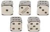 Caesars Palace Dice Set: 5 - 3/4" Metal Dice in Polished Aluminum Case
